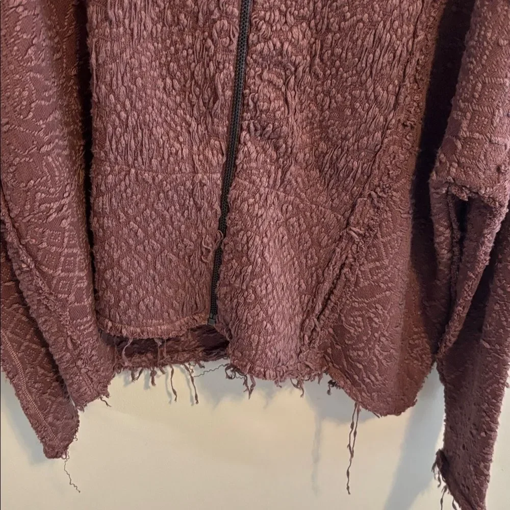 Free people large Textured mauve Women's jacket